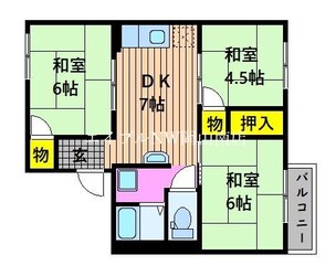 北長瀬駅 徒歩22分 2階の物件間取画像